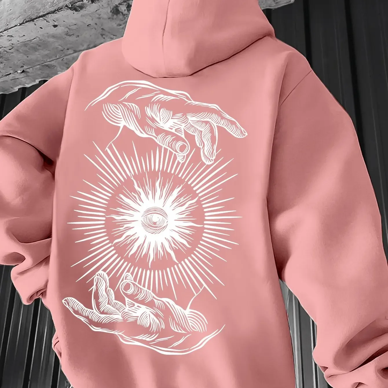 Sudadera con capucha estampada Vintage a la moda para hombre, sudaderas con capucha de manga larga para otoño e invierno