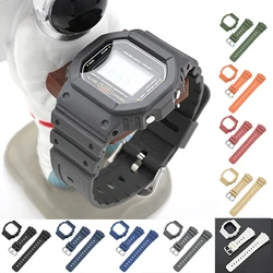 樹脂ラバーバンド時計ケースカシオ G-shock DW-5600 GW-M5610 GW-B5600 男性用保護ベゼル交換ブレスレットストラップ