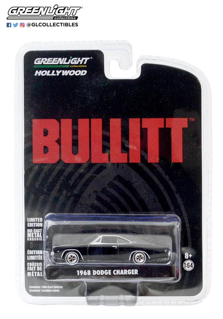 GreenLight 1:64 1968 Charger RT Alloy micro car model collection decoration car toy gift