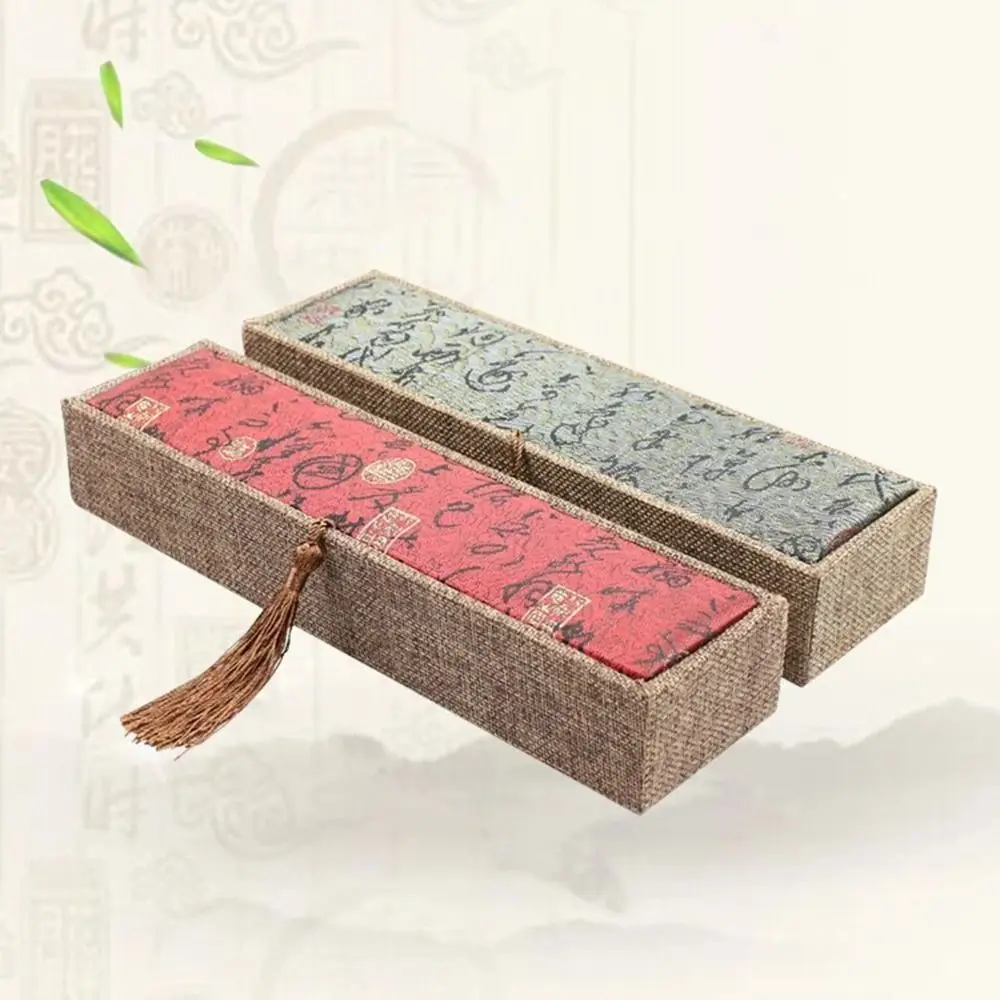 Chinese Embroidered Jewelry Box Hanmade Fabric Necklace Storage Bangle Display Pendant Holder Ring Gift Box