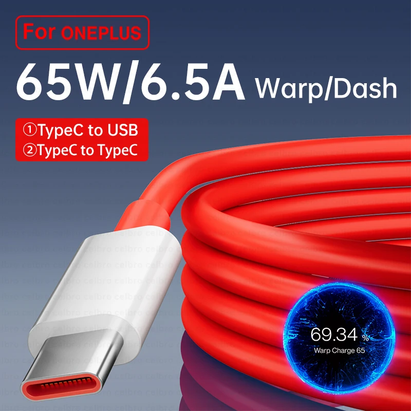 1M/1.5M/2M For Oneplus Original Dash Warp USB Type C Cable Fast Charge Cord For One Plus 7t 8 T 9 10 pro 9 R RT Nord N10 Charger