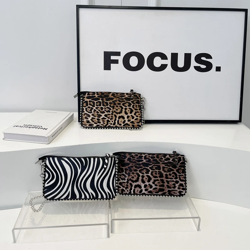 Neue Leopard Umhängetaschen für Frauen Modekette Handy Geldbörse Reise Urlaub Schulter Umhängetasche Sack eine Haupt frau