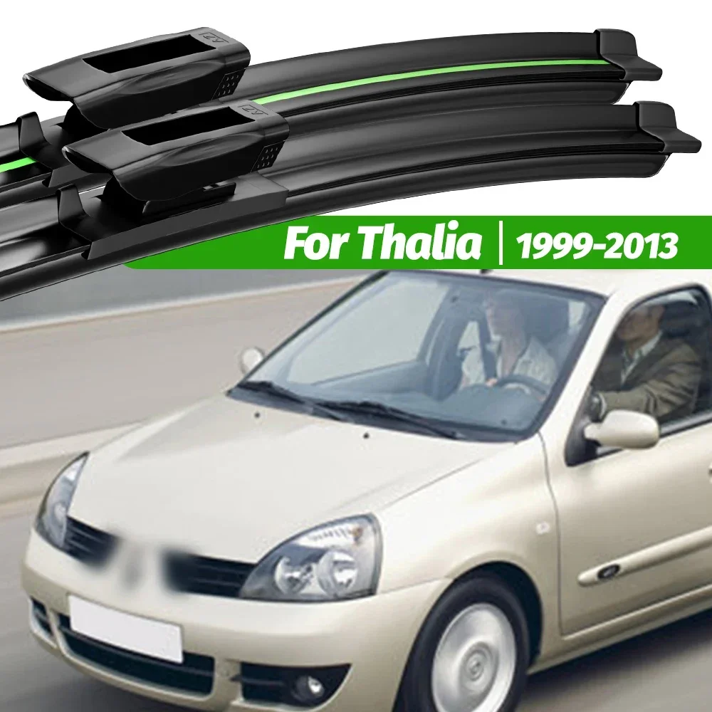 

For Renault Thalia 1 2 1999-2013 2pcs Front Windshield Wiper Blades 2004 2006 2007 2008 2009 2010 Windscreen Window Accessories