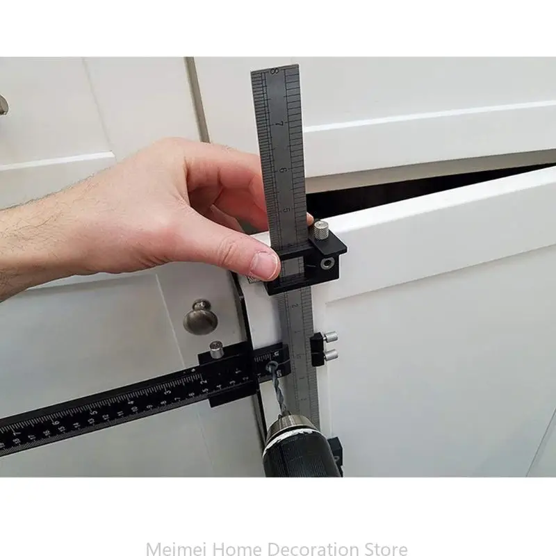 

H7BF Adjustable Detachable Locator Drill Guide Sleeve Cabinet Hardware Jig Cabinet Hole Drilling Tool Positioner