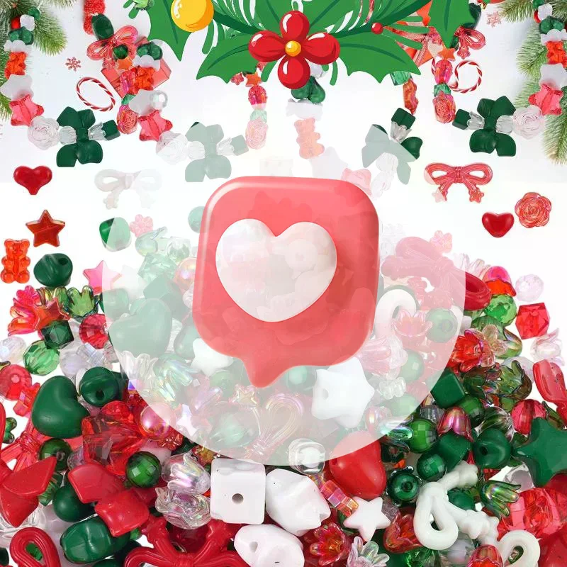 1 مجموعة ملحقات سلسلة هواتف المحمول 20 جرام/40 جرام هالوين/عيد الميلاد الاكريليك الخرز DIY بها بنفسك أساور يدوية صنع المجوهرات #2