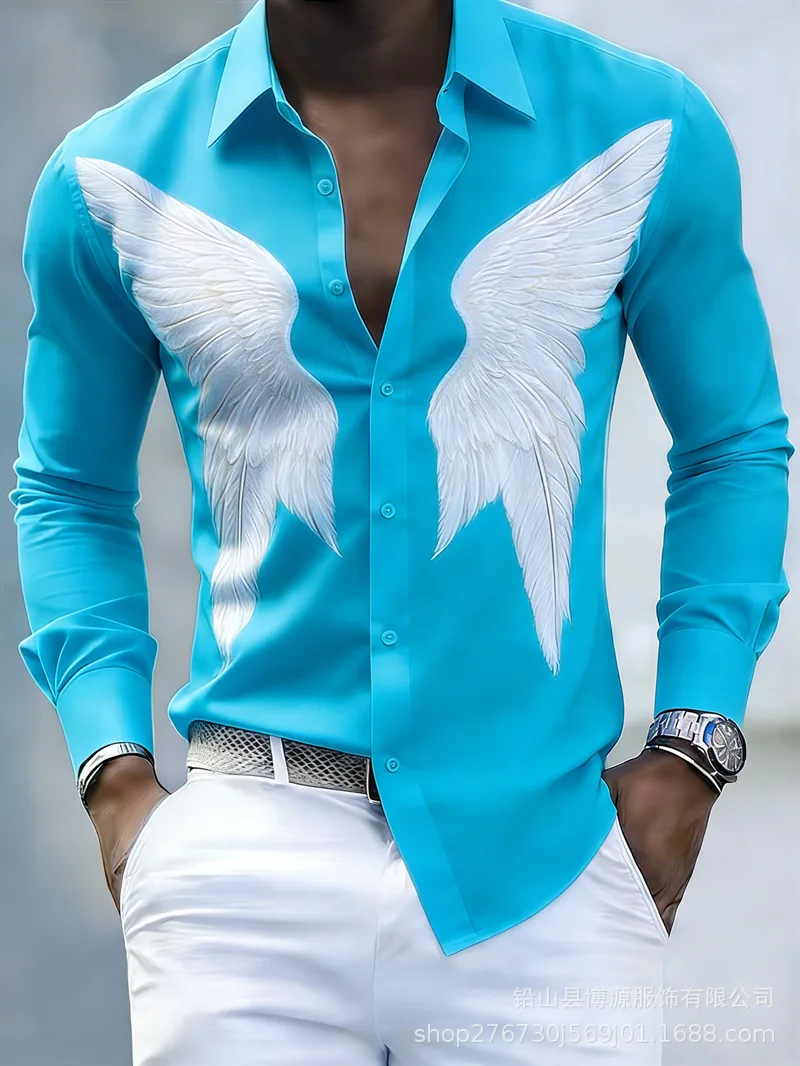 

Men Long Sleeved Shirt With High-quality Pattern Casual Long Sleeved Collar Top Men's Shirts Camisas Masculina Camisas De Hombre