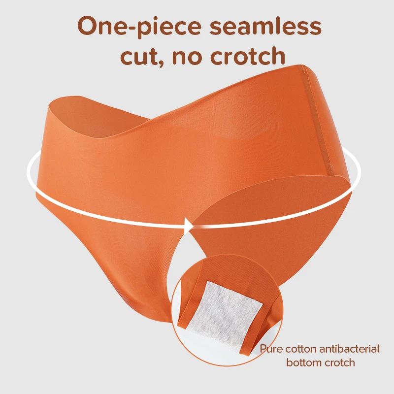 3Pcs/set Seamless Panties for Women Ice Silk Low Waist Stretchy Underwear Fitness Sports Lingerie Sexy Female Underwear