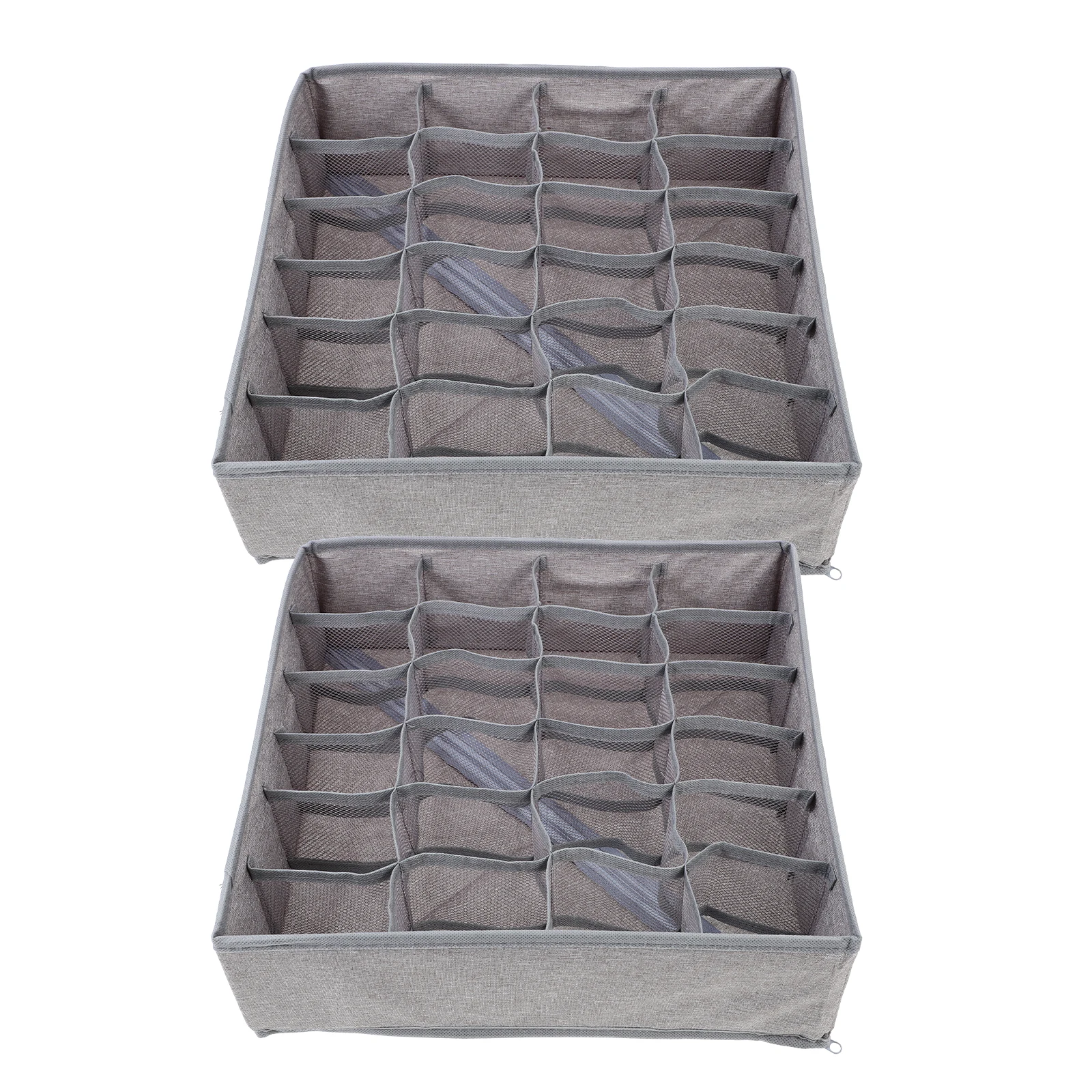 

2pcs Underwear Storage Boxes Drawer Organizer 24 Slots Foldable Closet Divider Lingerie Sock Organizer Bedroom Wardrobe Use
