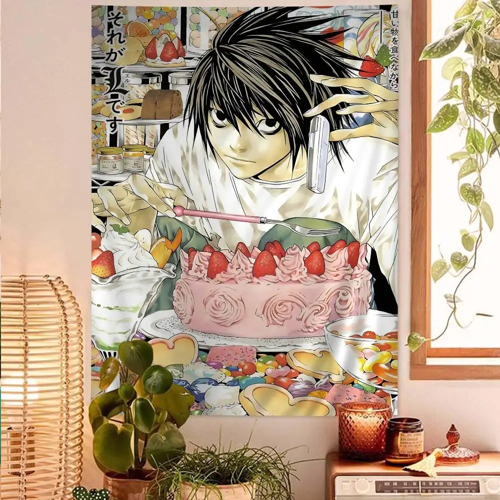 Hot Anime Death Note Hängender böhmischer Wandteppich Böhmische Wandteppiche Mandala Günstiger Hippie-Wandbehang
