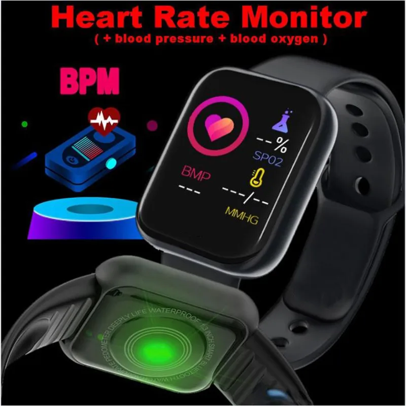 Bluetooth Smart Connected Fitness Tracker orologio digitale Y68 Smartwatch per uomo donna orologi impermeabili per bambini orologi per bambini