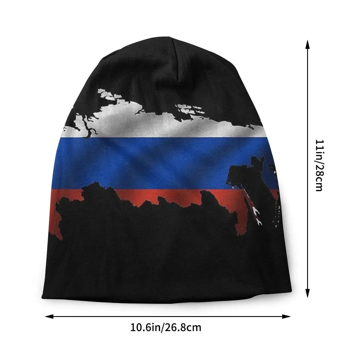 Bonnet Hats Flag of Russia Men Women's Knitting Hat   Map Winter Warm Cap Beanies Thermal Elastic Caps