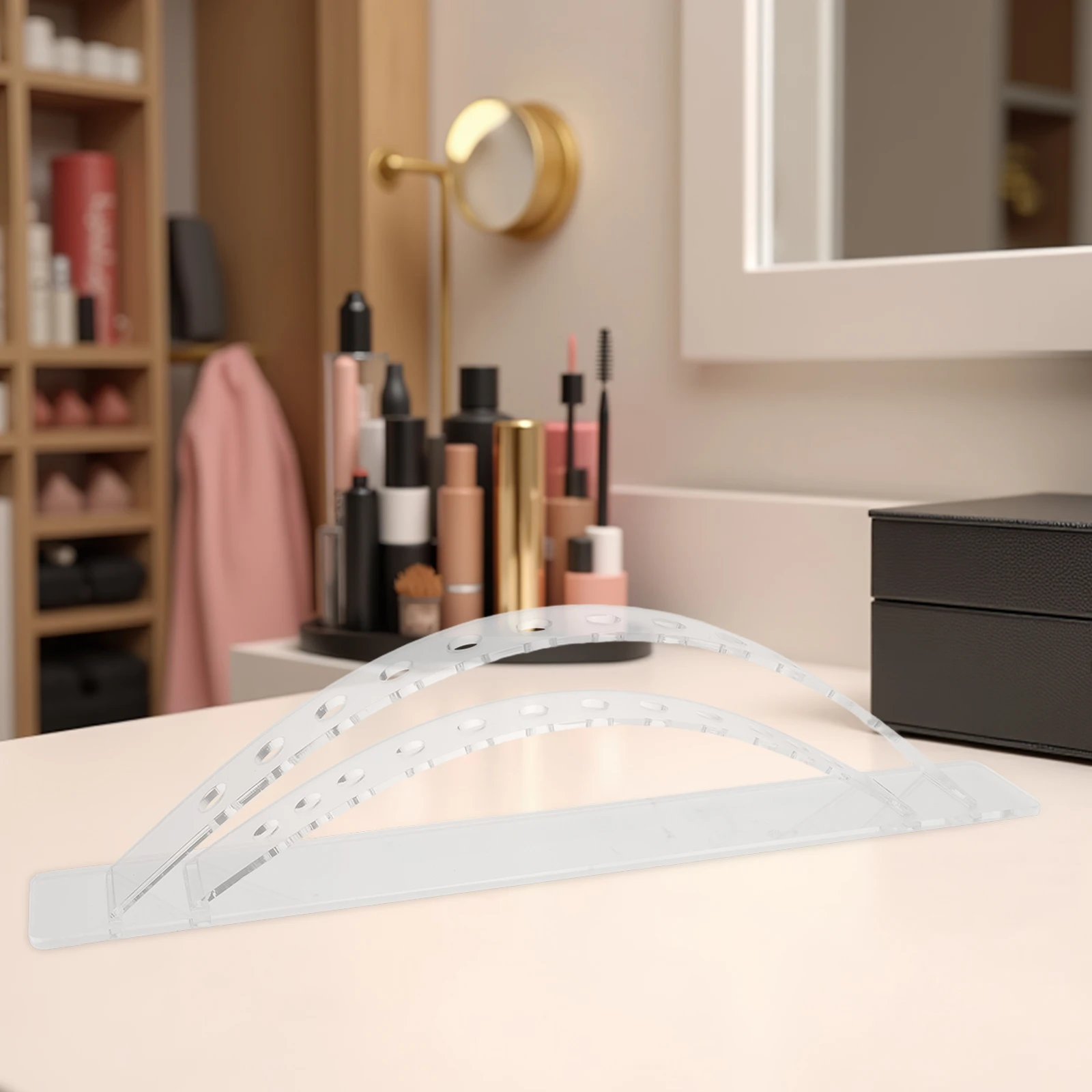 

Dressing Table Storage Box Acrylic Makeup Brush Holder Stand Vanity Organizer Rack for Cosmetics Pen Holder Clear Container