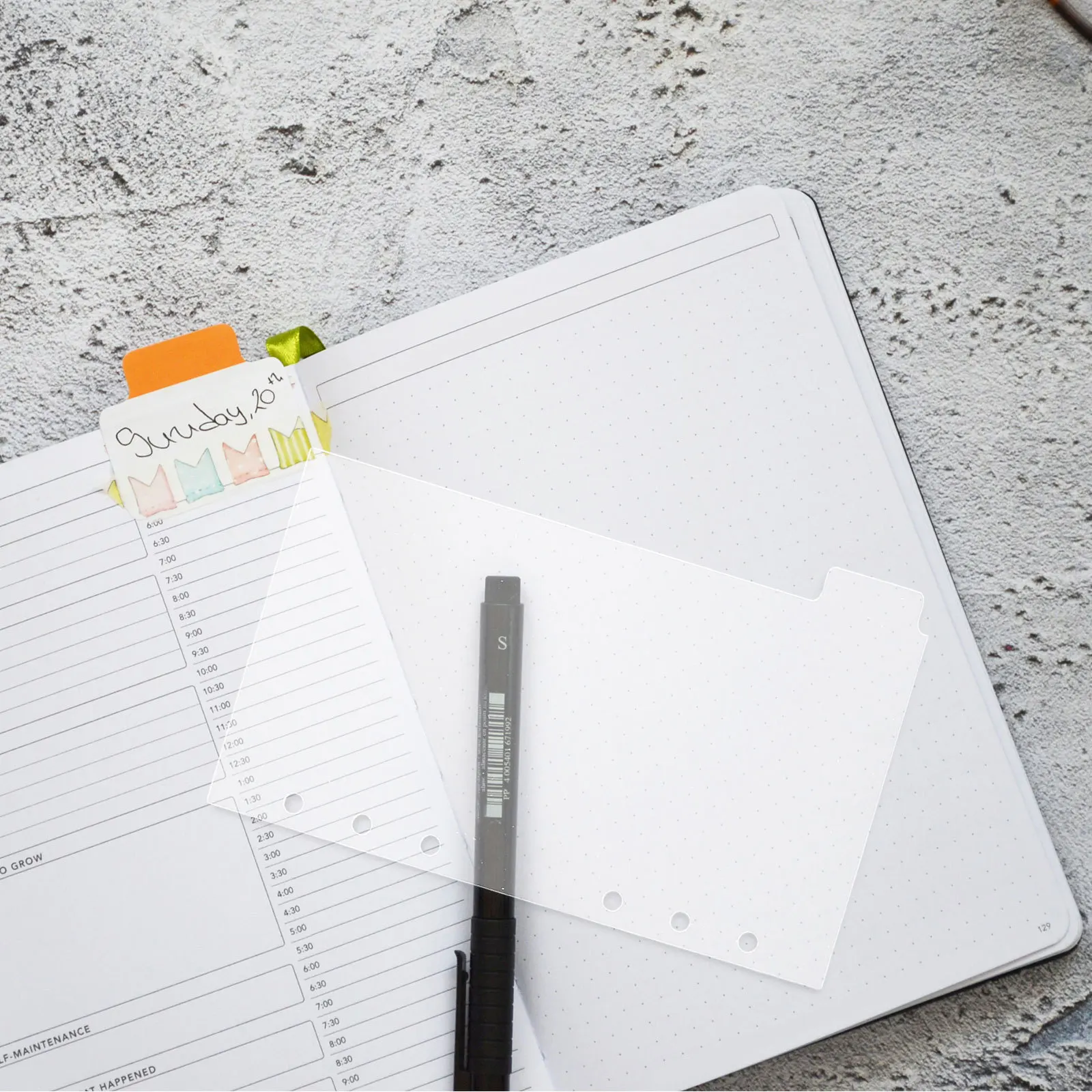 

6Pcs Clear Acrylic Notebook Binder Easy Clean DIY A6 Planner Cover Transparent Journal Budget Binders Notepads