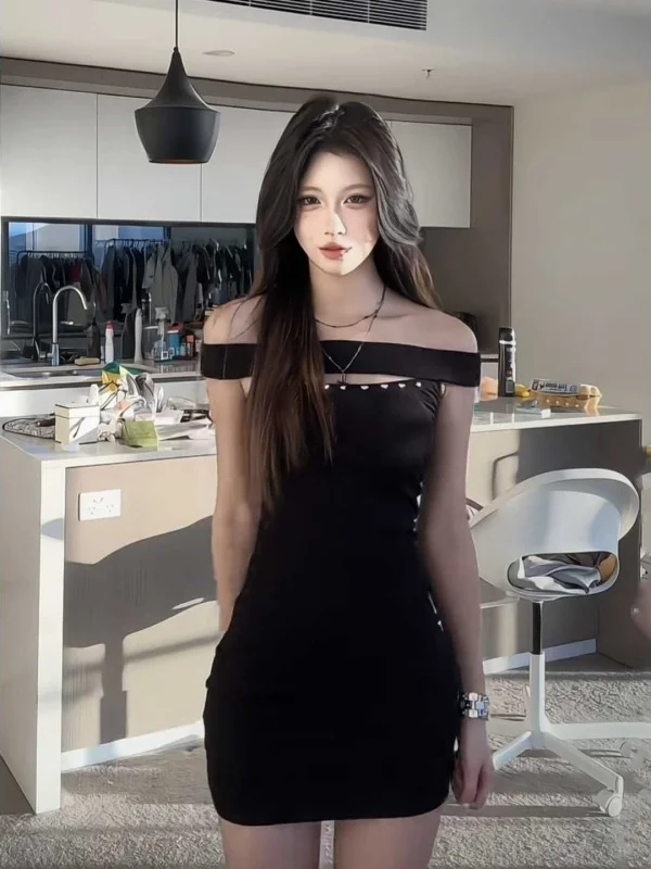 ชุดเดรสแขนกุดสำหรับผู้หญิง ชุดเดรสสำหรับงานปาร์ตี้ งานกลางคืน งานวันเกิด ฤดูร้อน ผ้าชีฟอง แต่งแอพพลิเค ปักลาย จับจีบ รูดเชือก แต่งระบาย สไตล์เซ็กซี่