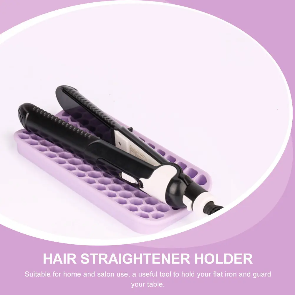 

2Pcs Heat Resistant Silicone Mat Hot Hair Tool Holder Non Slip Flexible Curling Iron Straightener Pad for Home Salon Use