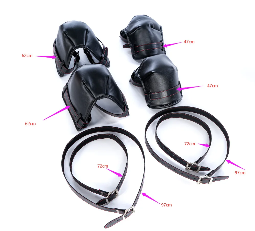 Fashion  Set Leather Soft Padded Knee Elbow Pad Dog Paw Crawl Gloves Pup Toys For Bondage Games Roleplay Costume Accessories