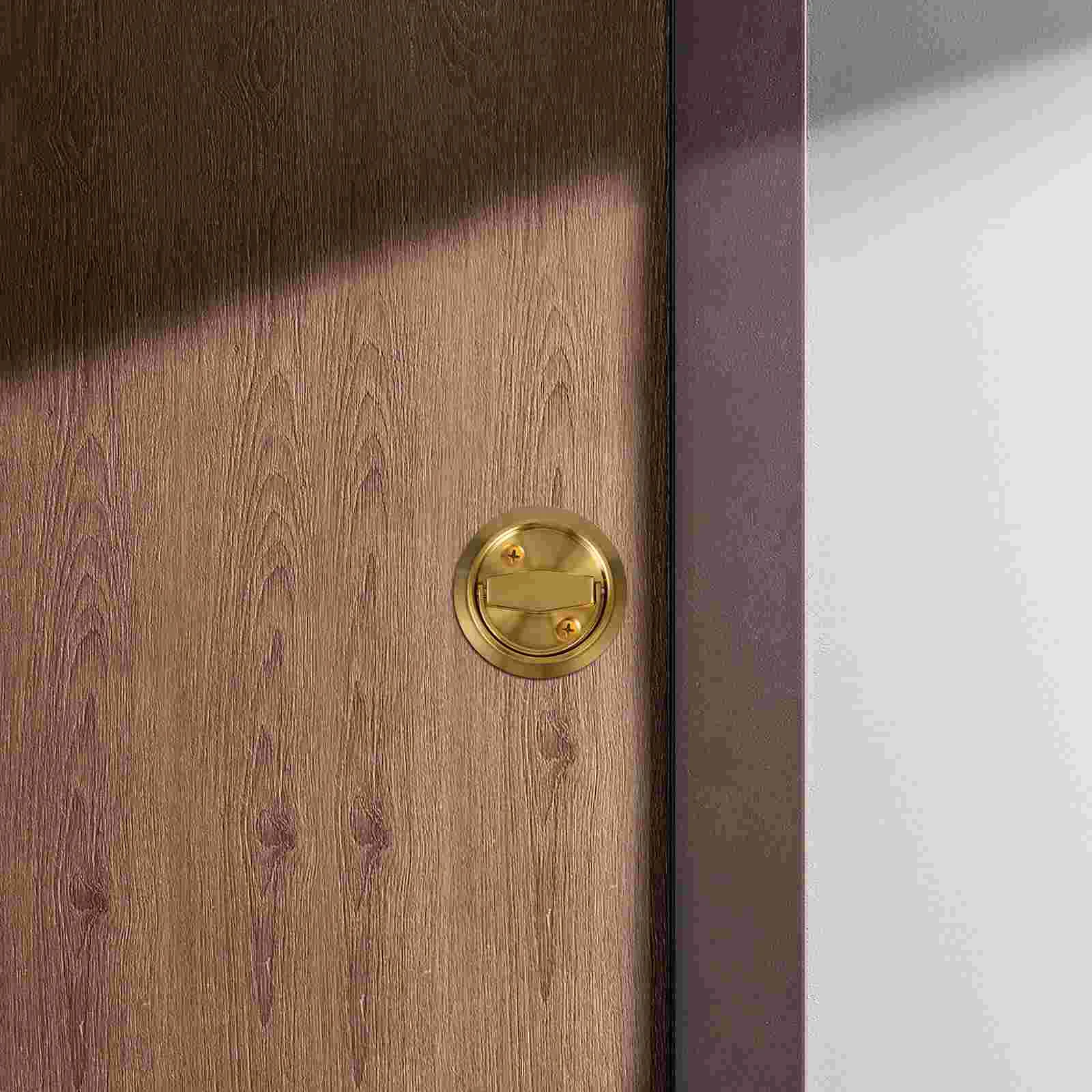 Anello di trazione a filo per serratura invisibile con bullone in acciaio inossidabile rotondo con serratura dorata per serrature della camera d'albergo