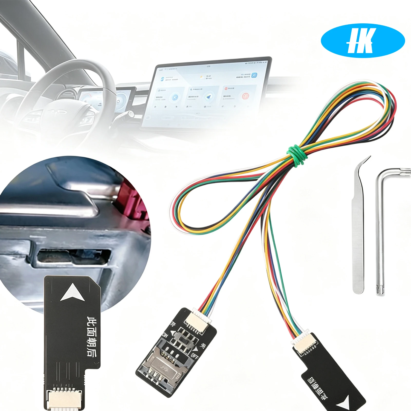 SIM Card External Extension Cable With ON OFF Switch For Tesla Model 3 Model Y Positioning Shield Modify