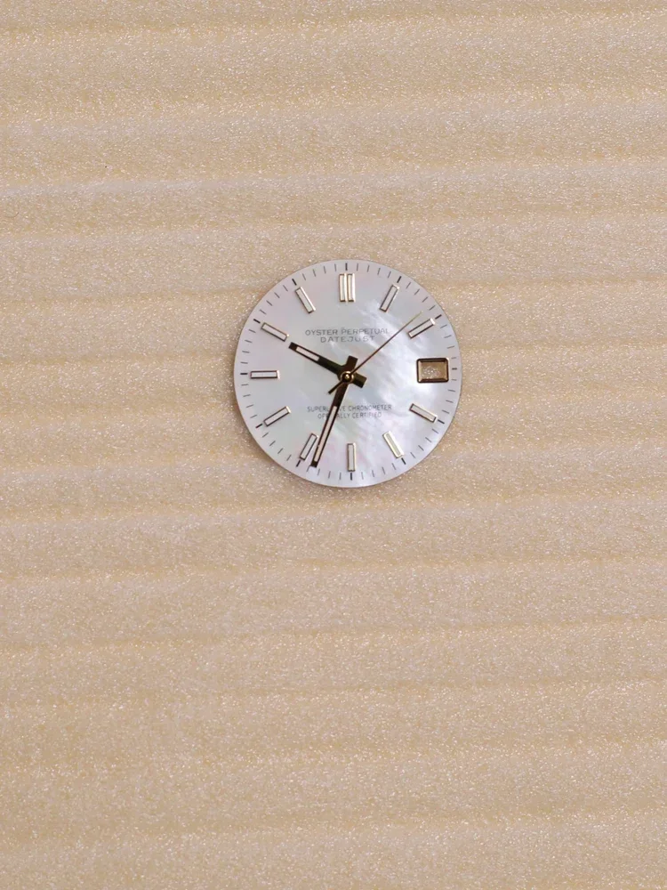 28.mm Sea Shell Dial NH36 Dial Set and Modification Accessories Green Luminous Fit for NH35/NH36 Movement Watch face+Hands