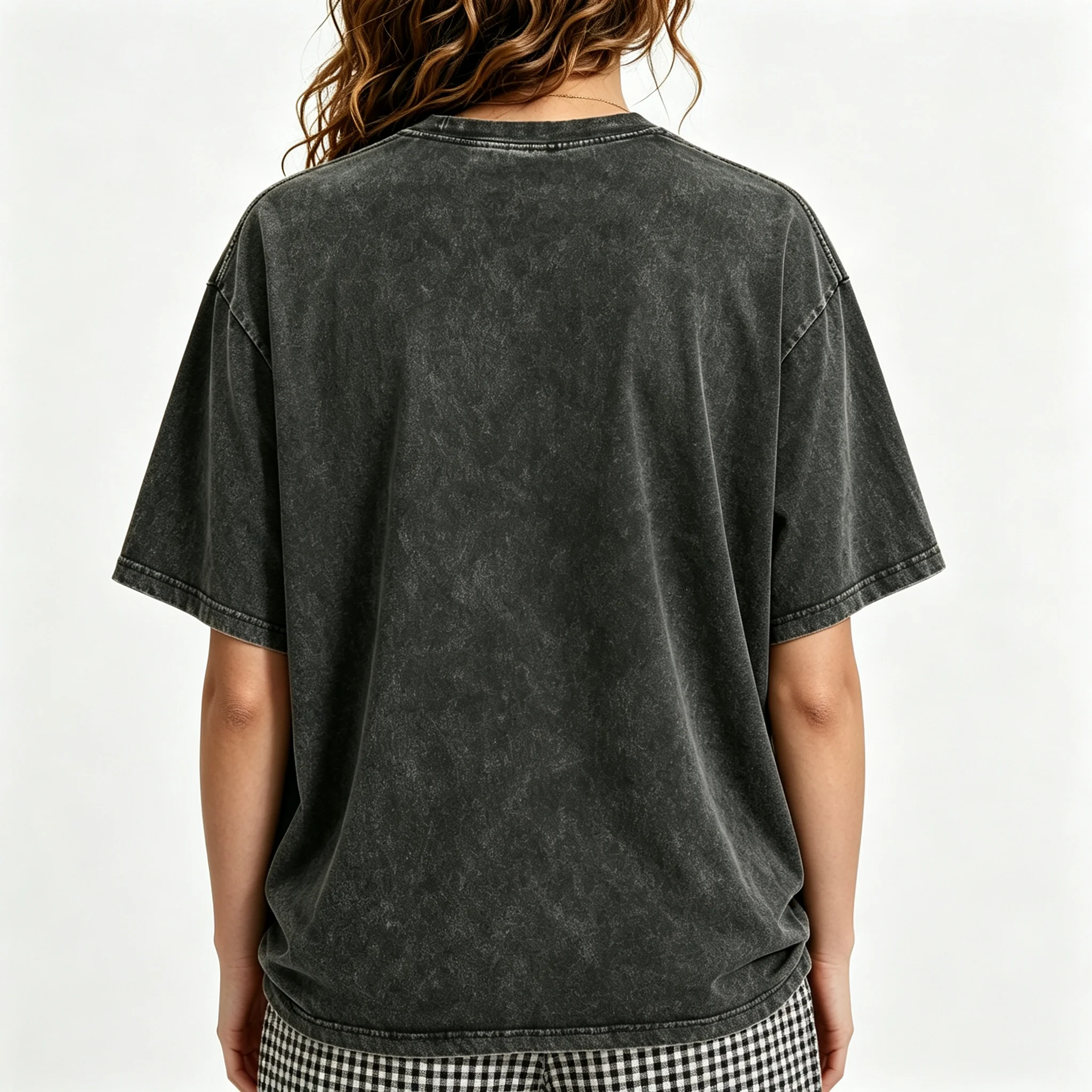 Vintage Washed T‑Shirt Women Retro Purple Saturn Planet Star Print Oversized Short Sleeve Tees Casual Loose Streetwear Tops