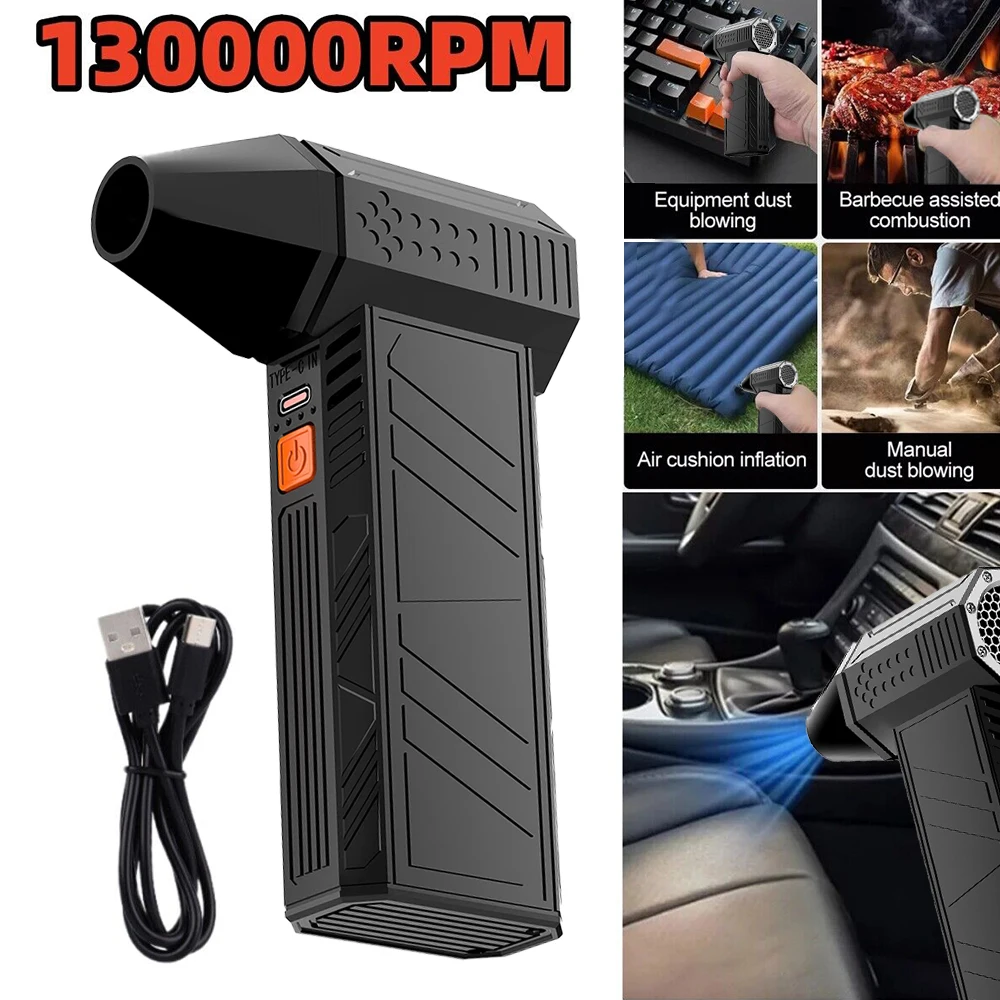 130000   RPM Mini Turbo Jet Fan 52 m/s Bürstenlosen Motor Turbo Violent Fan Wiederaufladbare Industrielle Kanal Fan Handheld Auto Waschen Trockner