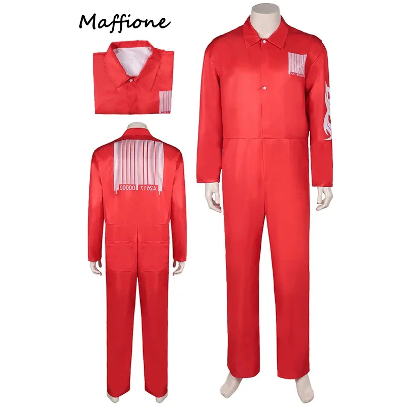 SN55Band Slip Cosplay Knot Joey Cosplay Red Uniform Fantasy Outfits Costume Disguise Jumpsuit Men Halloween Roleplay Fantasi$@1w