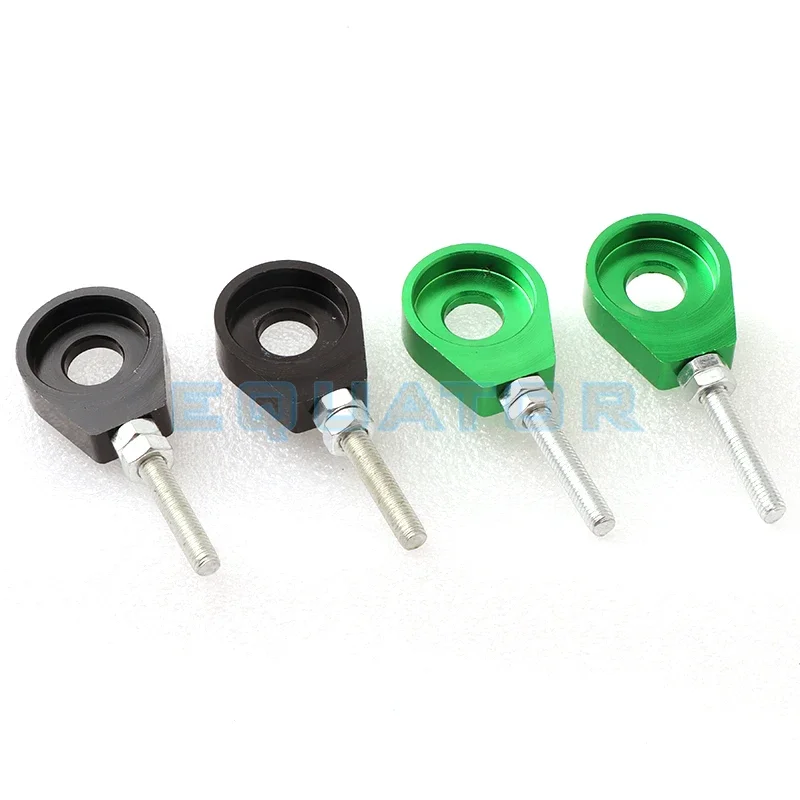 Motorcycle 110cc 125cc 140cc Aluminum Chain Tensioner Adjuster Dirt Pit Bike ATV Scooter 12mm or 15mm Rear Wheel axle hole