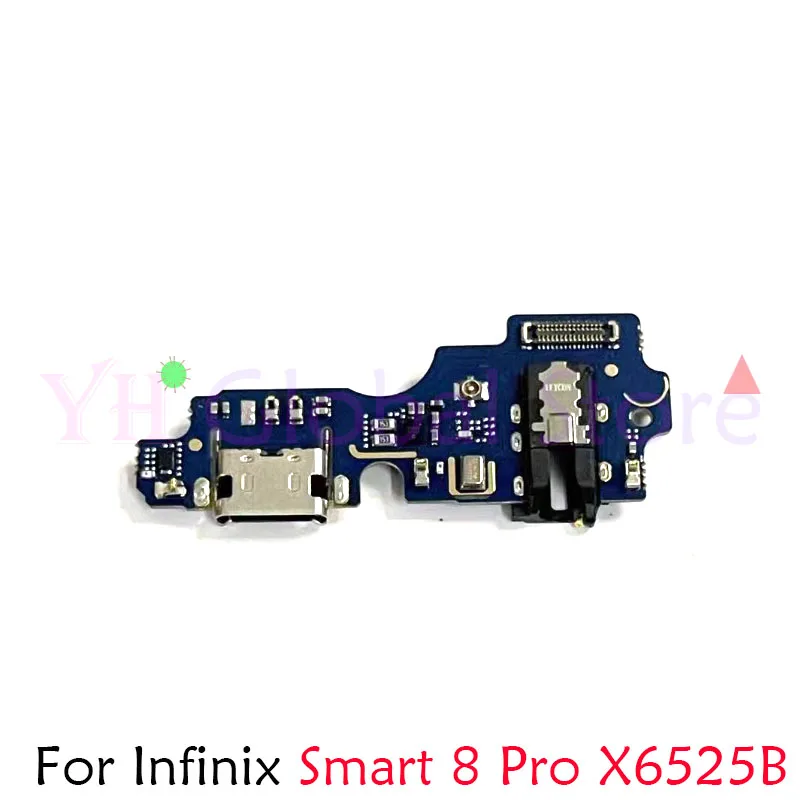 

For Infinix Smart 8 Pro Plus X6525 X6525B X6526 USB Charging Board Dock Port Flex Cable Repair Parts