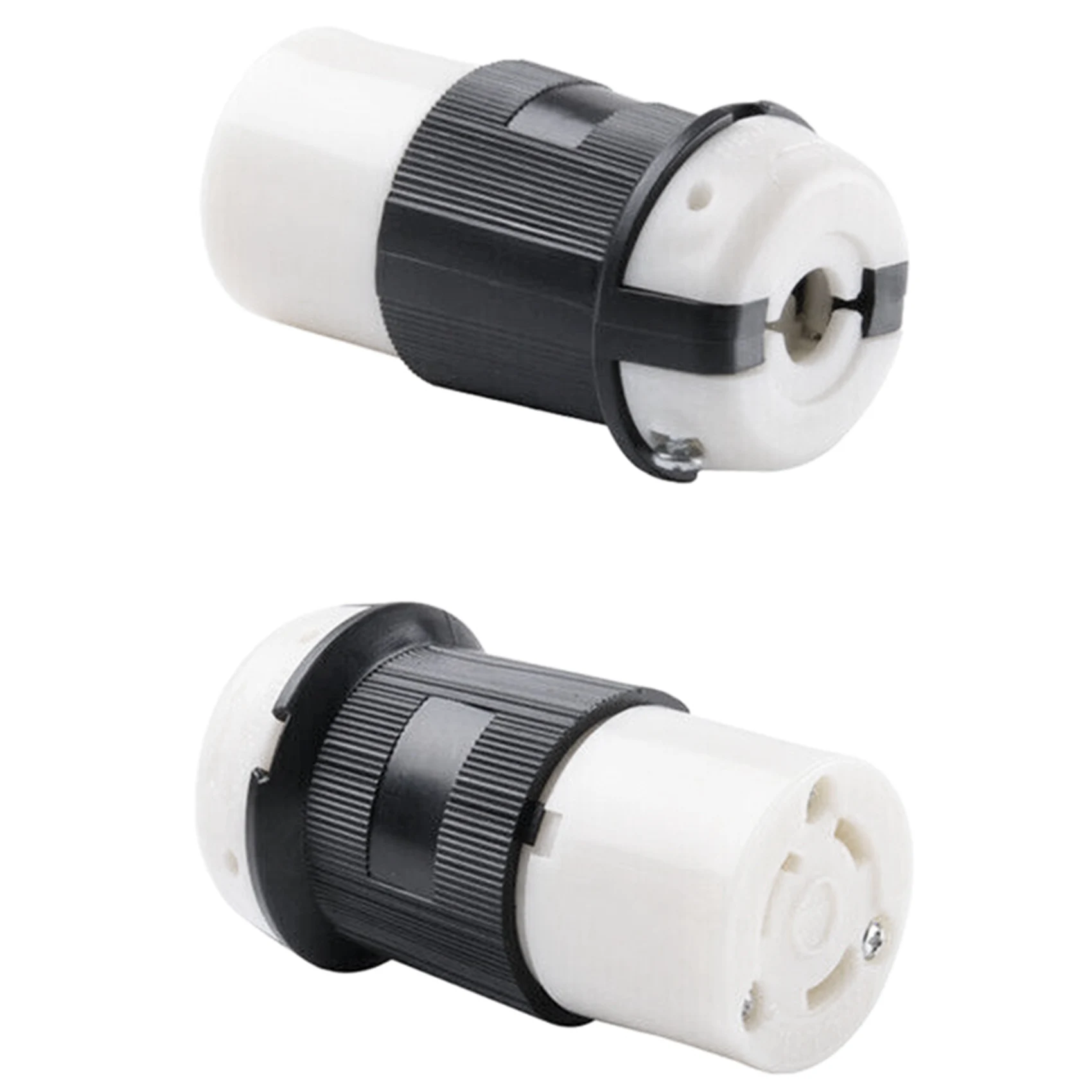 6Pcs 125V Rv Power Twist Lock Plug Inlet 30Amp Female Locking Connector With Cover Rv Power Socket Waterproof Cover Set