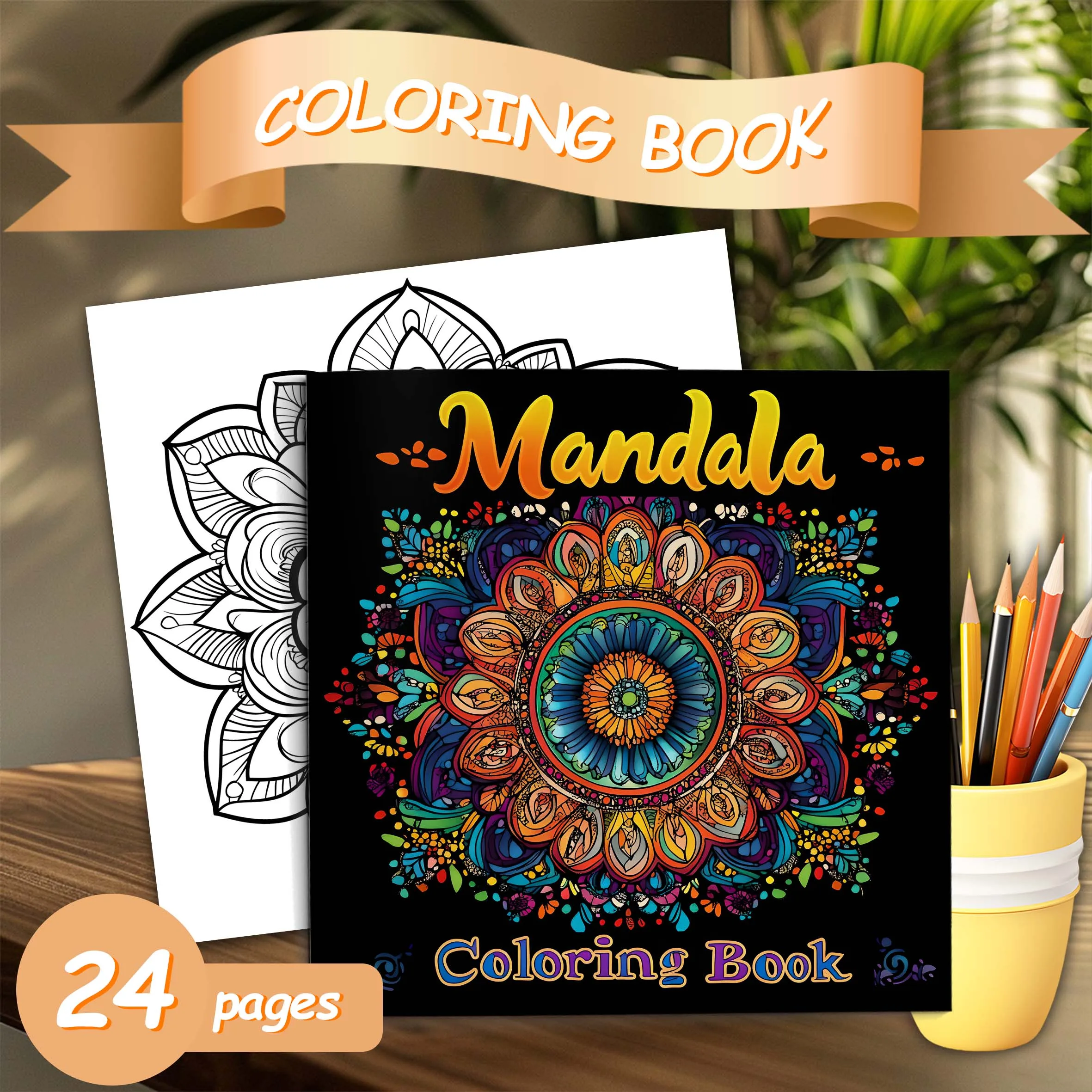Mandala Coloring Book for Adults Stress Relief Adult Picture Book for Creative Color Practice for Party and Birthday Gifts