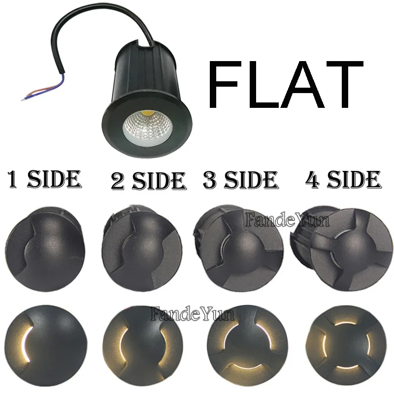 Imagem -02 - Lâmpadas Led Embutidas Inground Holofotes Subterrâneos Iluminação Exterior Jardim Quintal Degraus Escadas Piso Deck ac 85265v 3w 5w Ip67 dc 12v