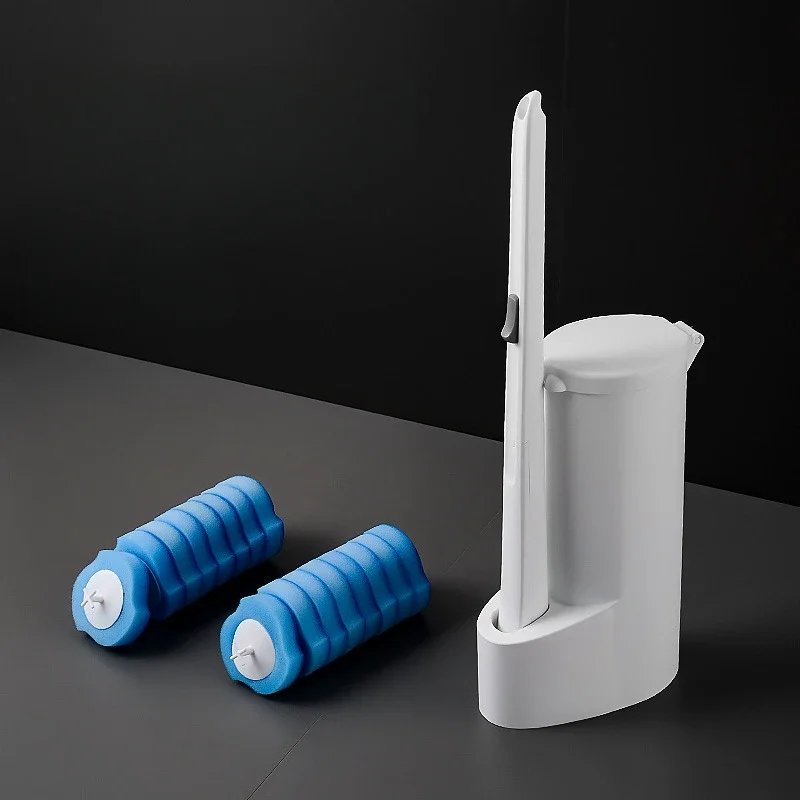 Household Disposable Toilet Brush Dissolve Replacement Head Toilet Cleaning Brush No Dead Corner Decontamination Toilet Brush
