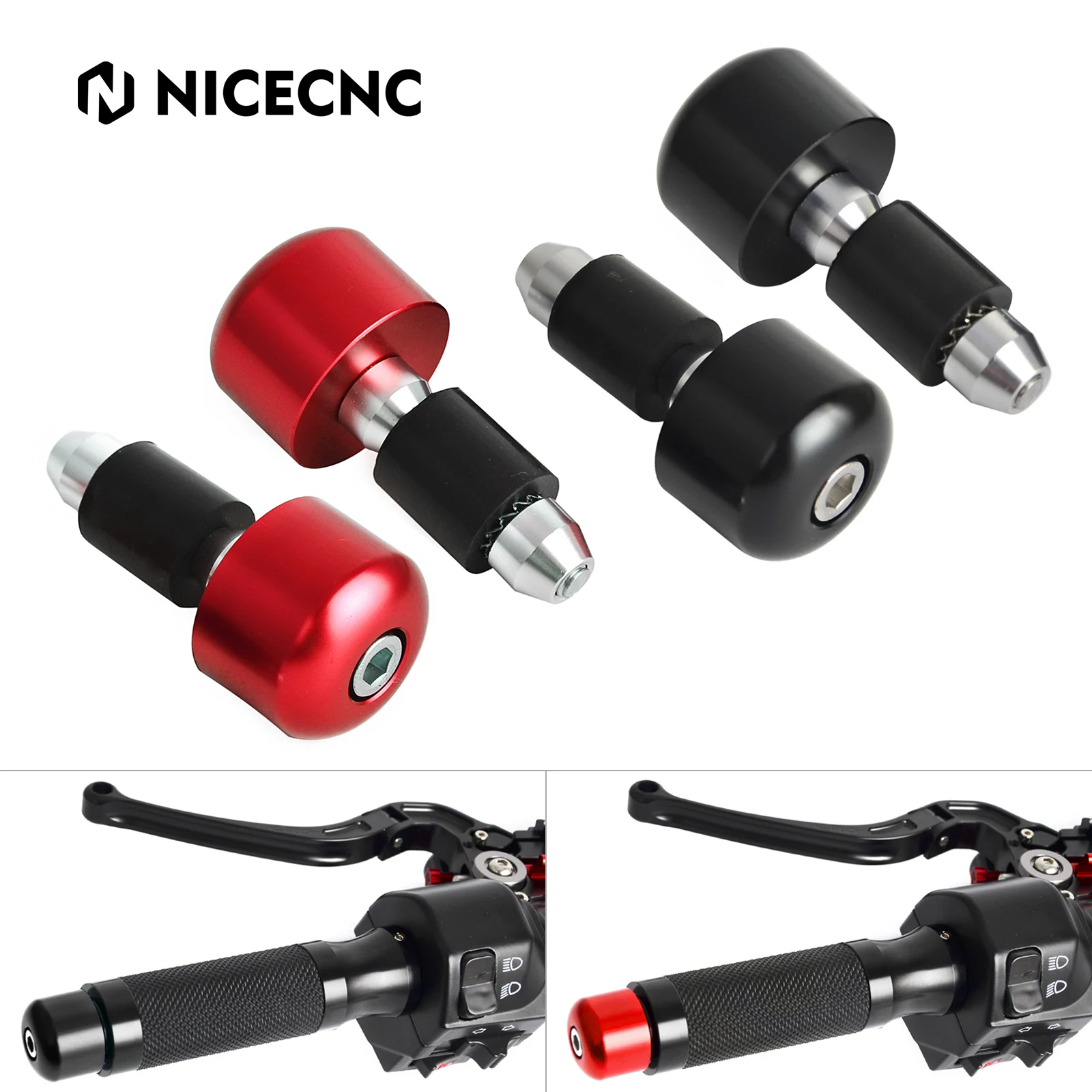 

Motorcycle Aluminum 7/8" Handlebar Bar End Plugs for Ducati ST2 ST3 ST4 SS 350 400 600 620 800 1000 Streetfighter 848 1098 S