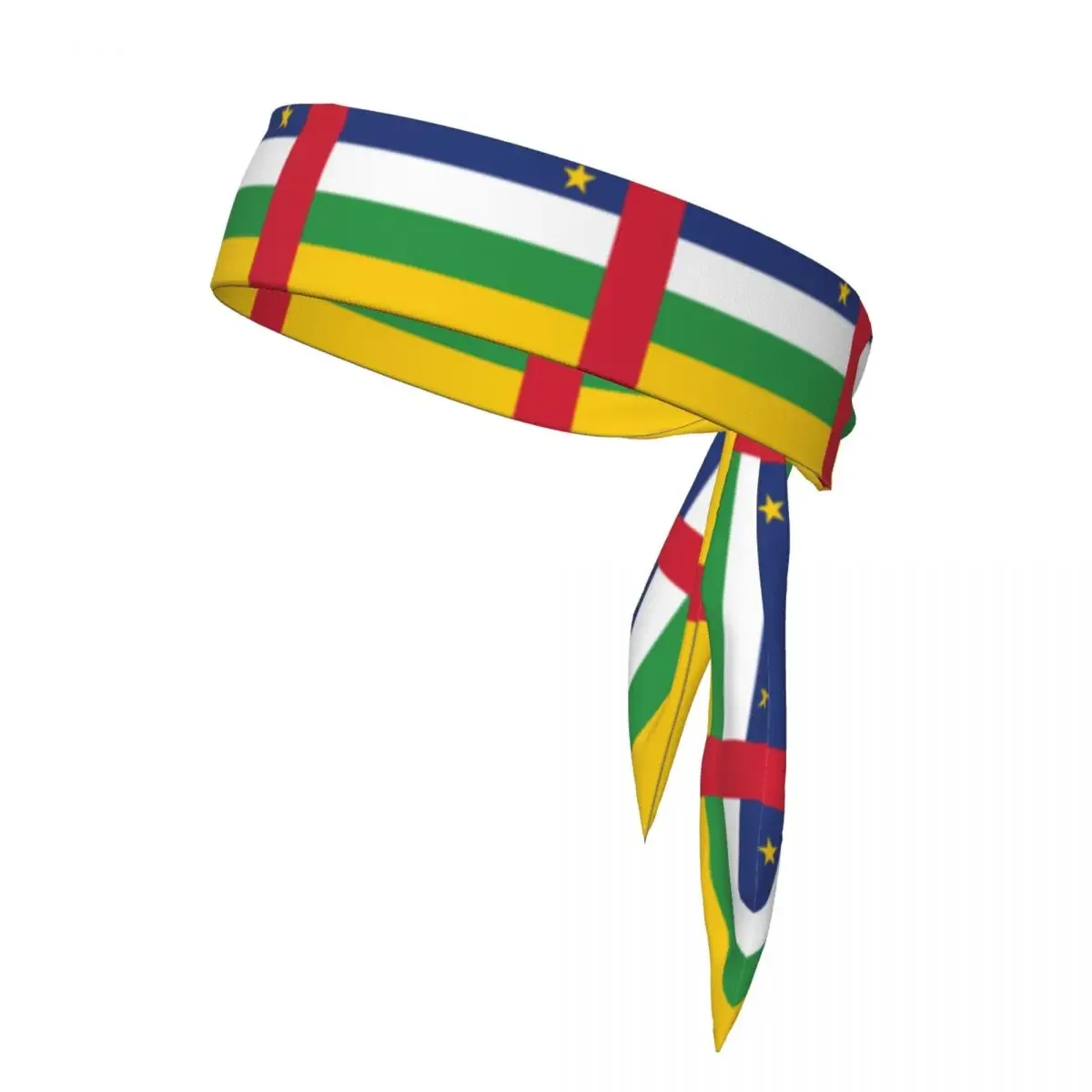 Tie Headbands Central African Flag Sports Head Band Athletic Sweatband Bandana Sweat Wicking