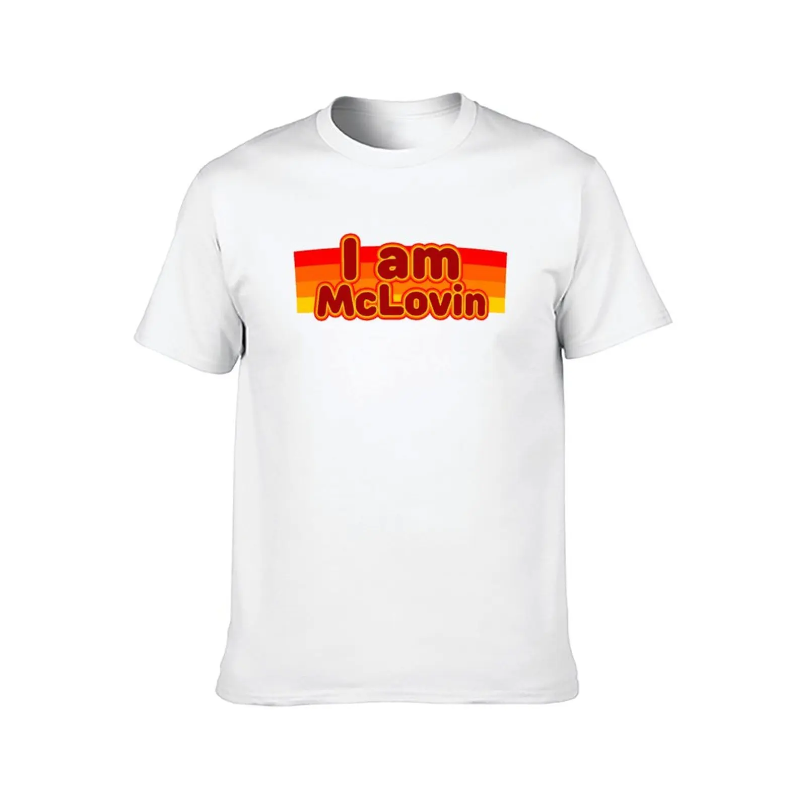 أنا Mclovin تي شيرت تي شيرت للرجال حزمة قمصان أنيمي بيضاء كبيرة الحجم تي شيرت
