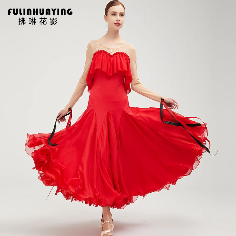 

2022 New ballroom dance competition dress dance ballroom waltz dresses standard dance dress women ballroom dress Y0269