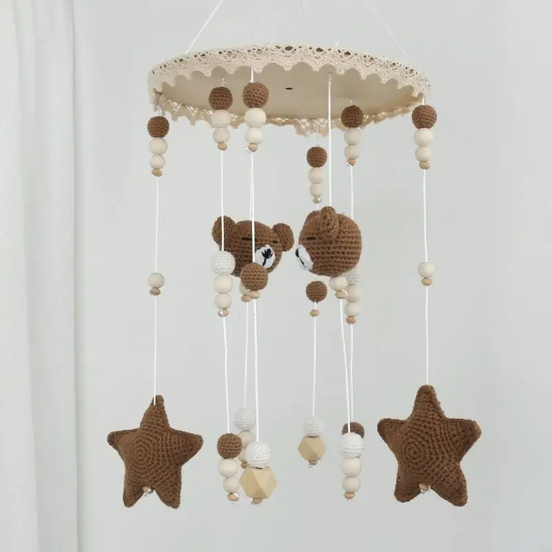 

Crib Hanging Pendant Infant Crib Mobile Rattle Bells Baby Nursery Room Ornament E65D
