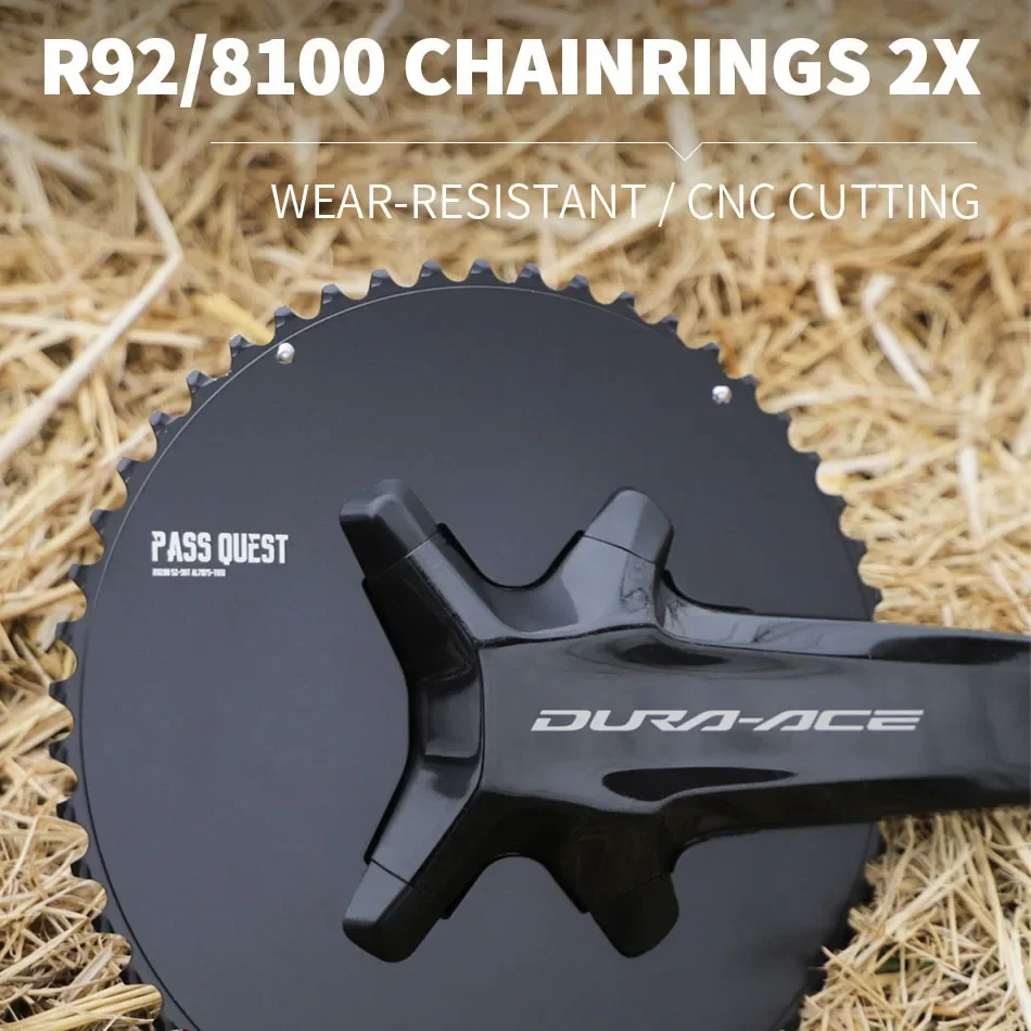 

Звездочка Pass Quest 110 BCD для Shimano Dura Ace 9200 Ultegra R8100 Пластина для шоссейного велосипеда 48 35 Коронки 50 34 Блюда 52 36
