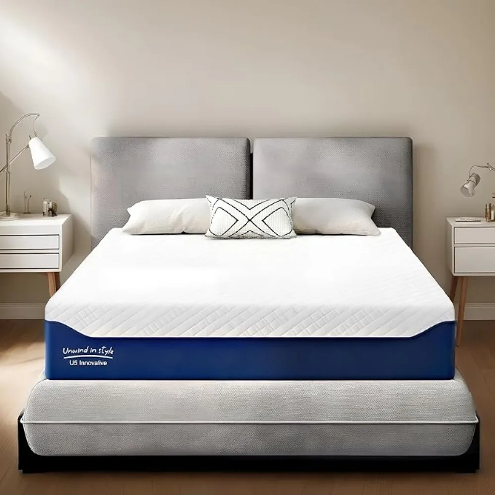 nch Memory Foam Mattress Queen in a Box, Cooling Gel Infused Mattress for Pressure Relief, Bed in a Box