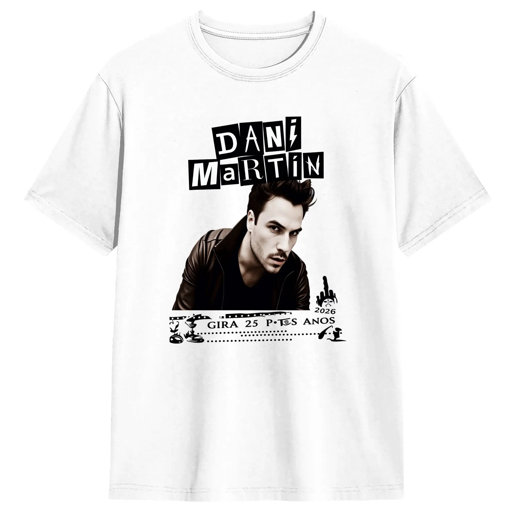 Футболка из чистого хлопка Dani Martin Lo Que Me De La Gana Tour для мужчин, летняя уличная одежда, футболки для отдыха, одежда оверсайз