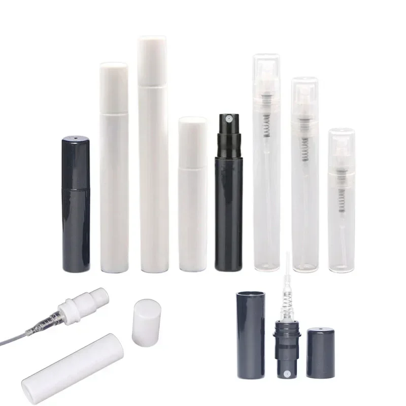 100Pcs 2ml/3ml/4ml/5ml Empty Plastic Pen Shape Mini Perfume Sample Spray Bottles Refillable Travel Fine Mist  Atomizer Container