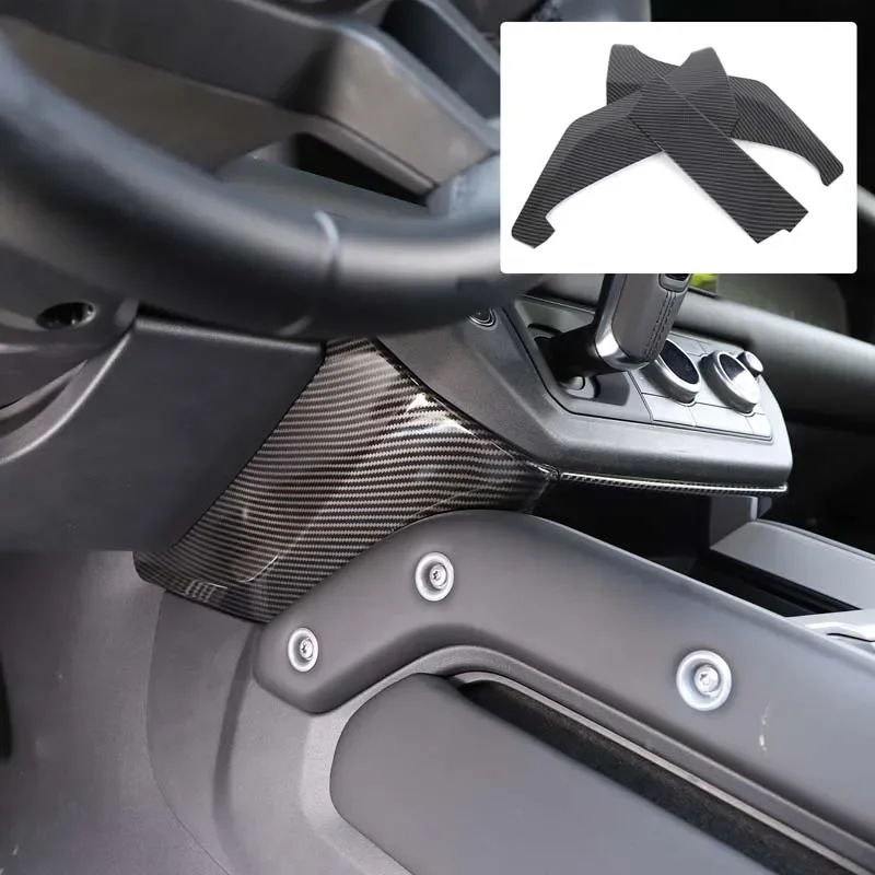 ABS Carbon Fiber For Land Rover Defender 90 110 130 2025+ Car center console knee side panel decorative sticker car accessories