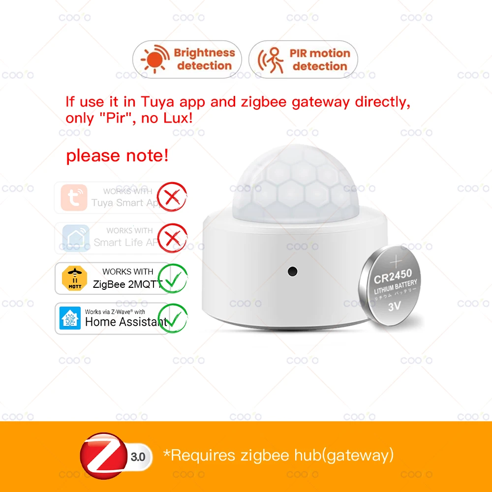 Tuya Zigbee 3,0 Motion Sensor Mit Pir + Lux Erkennung Infrarot Menschlichen Körper Infrarot Sensor Anti-diebstahl Sicherheit Detektor Sensor