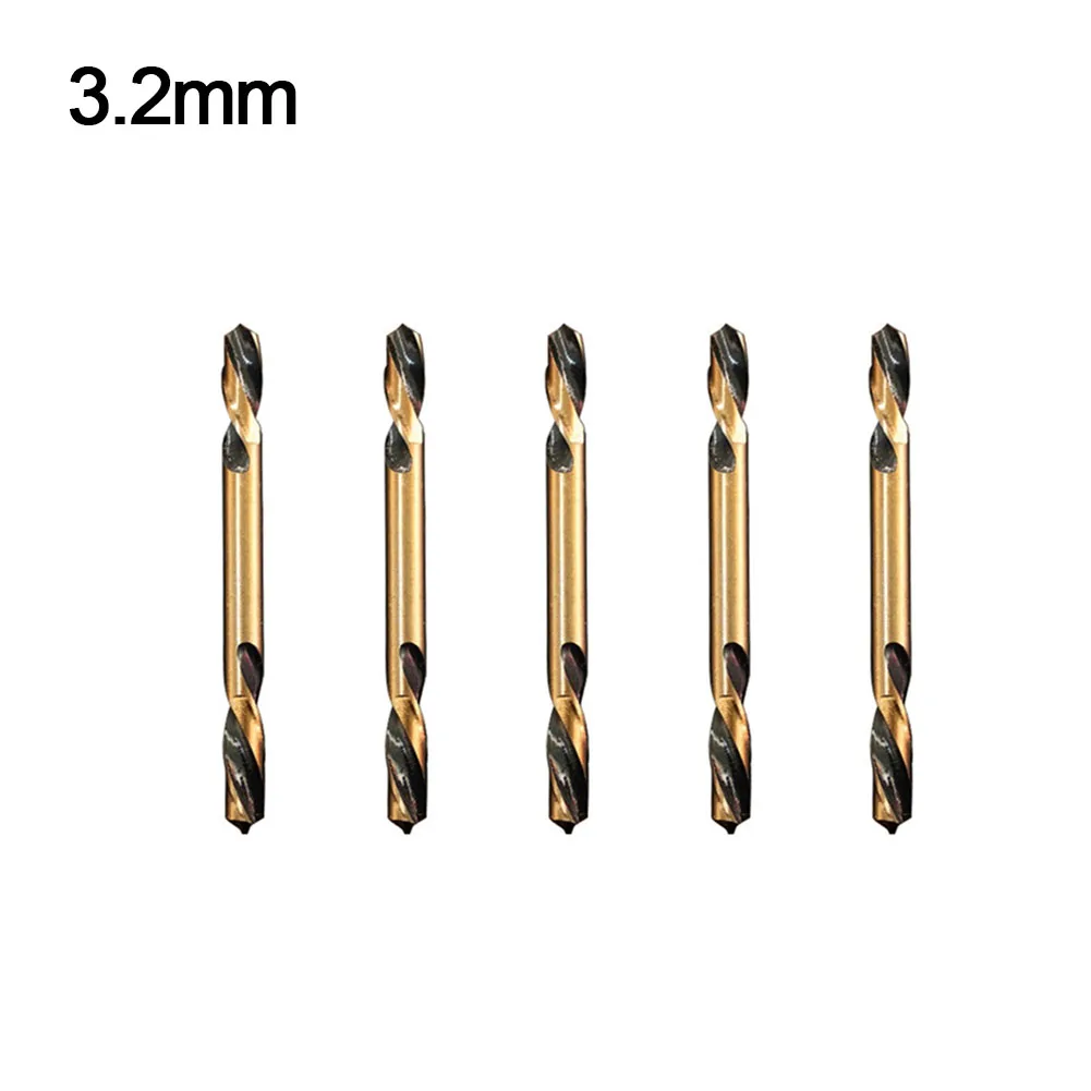 หัวสว่านเจาะสองหัว5ชิ้น/เซ็ต hss สำหรับเจาะไม้โลหะสแตนเลส3มม./3.5มม./4มม./4.5มม./5มม./6มม.