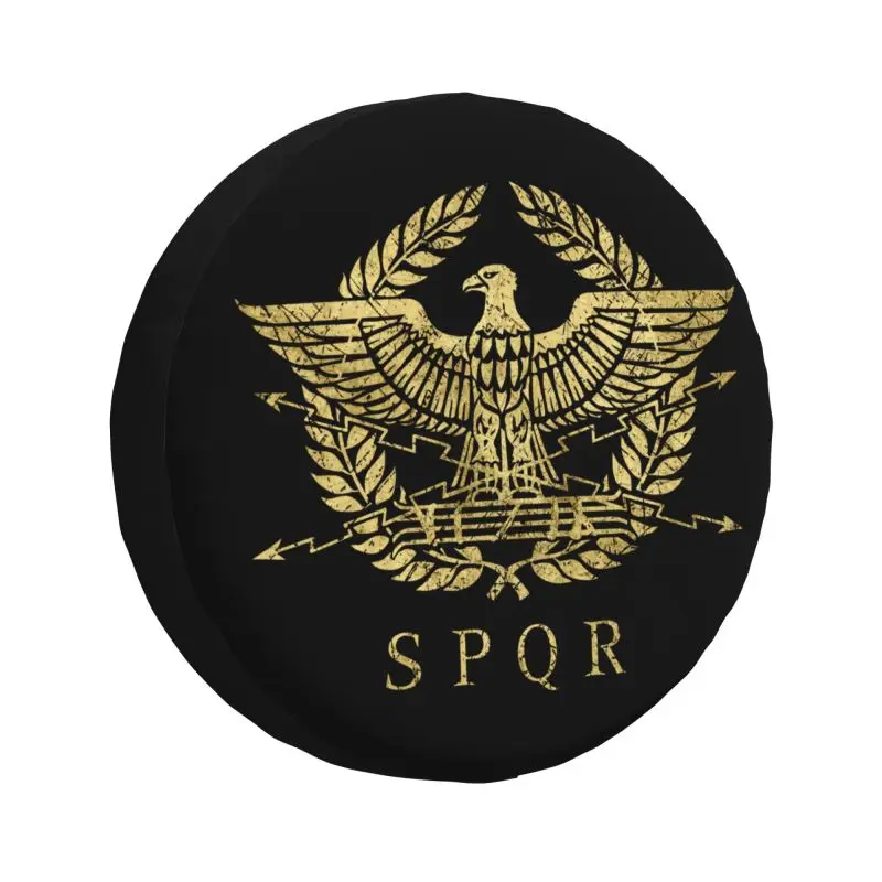 

Пользовательский чехол для запасного колеса Rome SPQR Gold Roman Imperial Eagle для Jeep Wrangler 4WD 4x4, защита колес прицепа автомобиля 14 дюймов