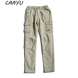 CAAYU Mens Cargo Pants Men 2022 New Joggers Male Hip Hop Japanese Streetwear Casual Vintage Trousers Jogging Khaki Pants For Men