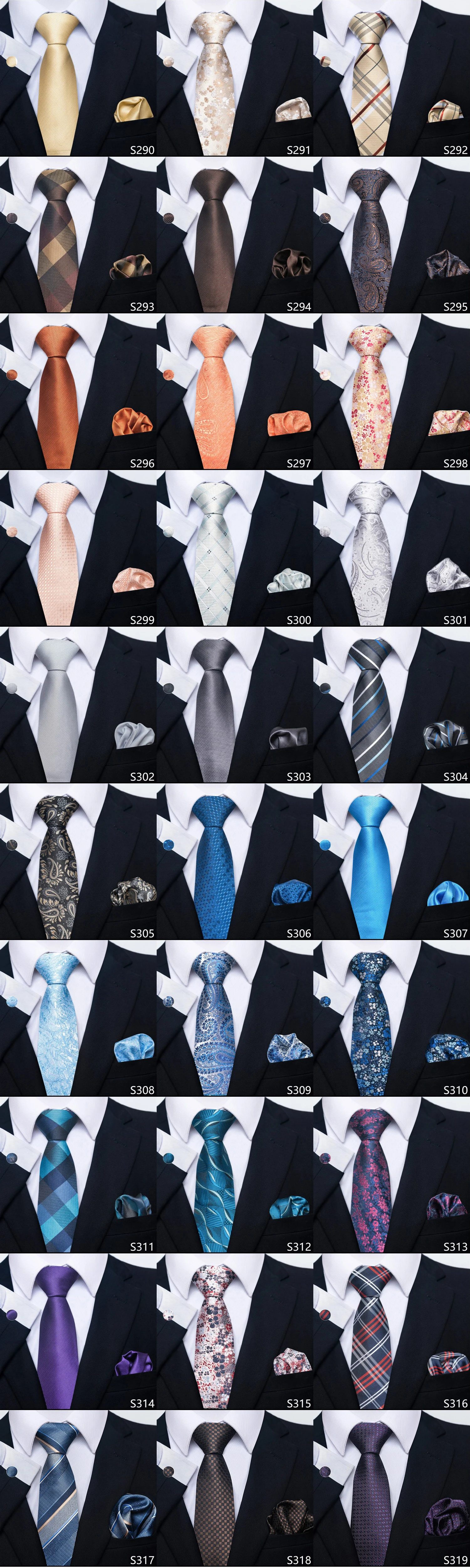 Neue Stil Mode Marke Krawatte Für Männer Grün Floral Krawatte Einstecktücher Manschettenknöpfe Set Krawatte Anzug Zubehör Fit Formale Party – Detail 5