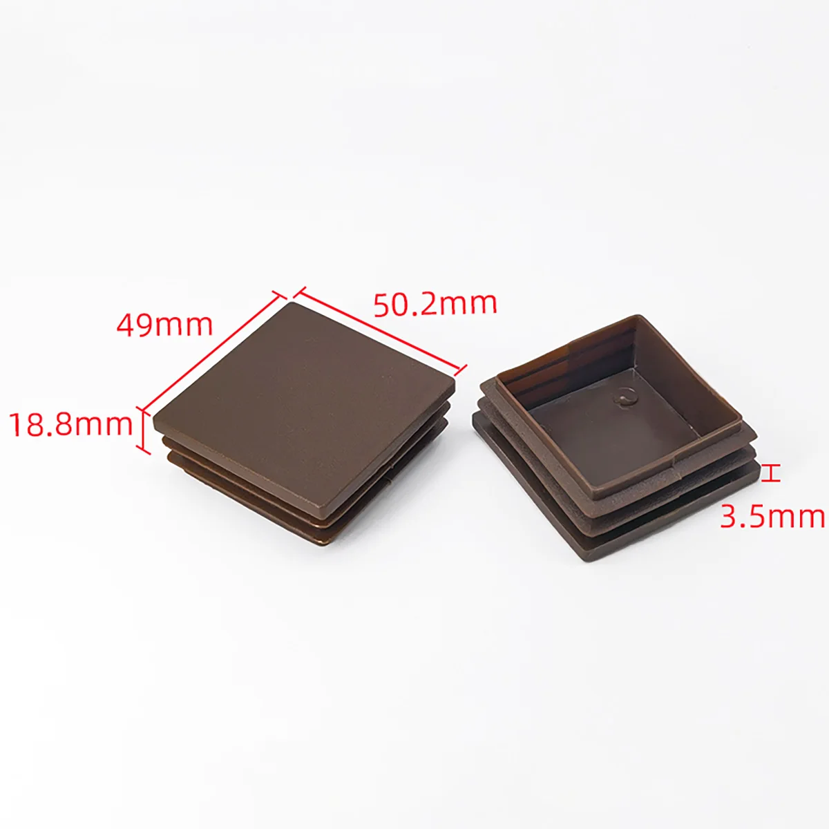 4/10pcs Coffee Round/Square Plastic Blanking End Caps Chair Legs Tube Pipe Inserts Plug  Dust Cover Furniture Accessories
