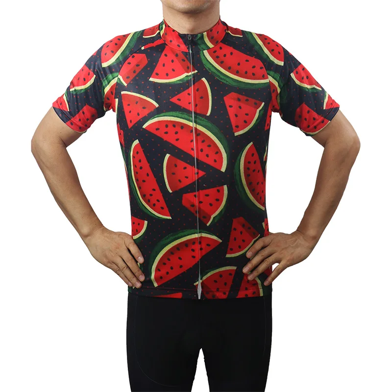 

Cycling Short Sleeve Jacket for Men, Bicycle Jersey, Road Clothes, Bike Sweater, Watermelon Top Shirt, Fitness Sports Forc