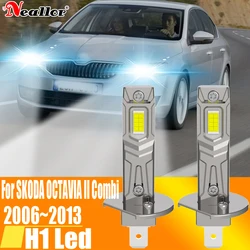 Bombilla Led H1 Canbus para faro delantero de coche, diodo antiniebla automático de alta potencia, lámpara de conducción para Moto, 12V, 55W, para Skoda Octavia 2, 2006 ~ 2013